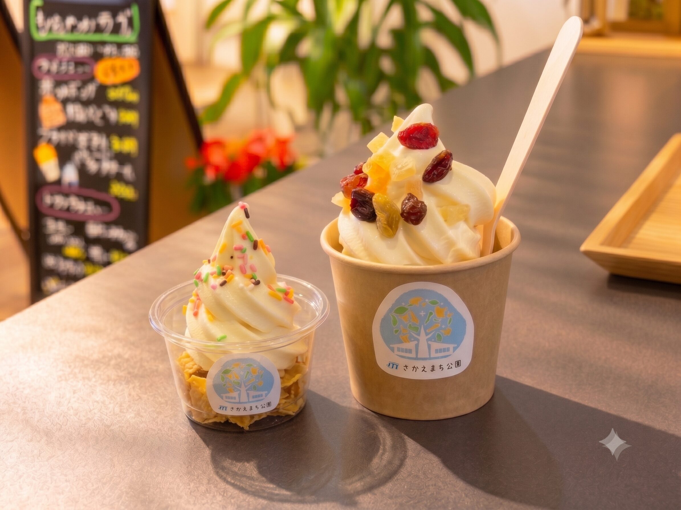 ソフトクリーム(400円)&キッズソフト(250円)